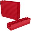 Akro-Mils 30128 Plastic Shelf Bins, Heavy Duty Storage Bins for Garage, Closet, and Drawer Organization, 18-Inch x 4-Inch x 4-Inch, Blue, 12-Pack(Red)