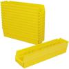 Akro-Mils 30128 Plastic Shelf Bins, Heavy Duty Storage Bins for Garage, Closet, and Drawer Organization, 18-Inch x 4-Inch x 4-Inch, Blue, 12-Pack(Yellow)