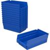 Akro-Mils 30130 Plastic Shelf Bins, Heavy Duty Storage Bins for Garage, Closet, and Drawer Organization, 12″ x 6-1/2″ x 4″, Blue, 12-Pack(Blue)