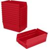 Akro-Mils 30130 Plastic Shelf Bins, Heavy Duty Storage Bins for Garage, Closet, and Drawer Organization, 12″ x 6-1/2″ x 4″, Blue, 12-Pack(Red)