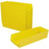 Akro-Mils 30138 Plastic Shelf Bins, Heavy Duty Storage Bins for Garage, Closet, and Drawer Organization, 18″ x 6-1/2″ x 4″, Green, 12-Pack(Yellow)