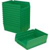 Akro-Mils 30150 Plastic Shelf Bins, Heavy Duty Storage Bins for Garage, Closet, and Drawer Organization, 12″ x 8″ x 4″, Blue, 12-Pack(Green)