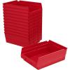 Akro-Mils 30150 Plastic Shelf Bins, Heavy Duty Storage Bins for Garage, Closet, and Drawer Organization, 12″ x 8″ x 4″, Blue, 12-Pack(Red)