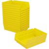 Akro-Mils 30150 Plastic Shelf Bins, Heavy Duty Storage Bins for Garage, Closet, and Drawer Organization, 12″ x 8″ x 4″, Blue, 12-Pack(Yellow)