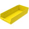 Akro-Mils 30158 Plastic Shelf Bins, Heavy Duty Storage Bins for Garage, Closet, and Drawer Organization, 18-Inch x 8-Inch x 4-Inch, Blue, 12-Pack(Yellow)