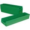 Akro-Mils 30164 Plastic Shelf Bins, Heavy Duty Storage Bins for Garage, Closet, and Drawer Organization, 24-Inch x 6-1/2-Inch x 4-Inch, Yellow, 6-Pack(Green)