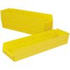 Akro-Mils 30164 Plastic Shelf Bins, Heavy Duty Storage Bins for Garage, Closet, and Drawer Organization, 24-Inch x 6-1/2-Inch x 4-Inch, Yellow, 6-Pack(Yellow)