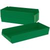 Akro-Mils 30174 Plastic Shelf Bins, Heavy Duty Storage Bins for Garage, Closet, and Drawer Organization, 24-Inch x 11-Inch x 4-Inch, Blue, 6-Pack(Green)
