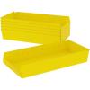 Akro-Mils 30174 Plastic Shelf Bins, Heavy Duty Storage Bins for Garage, Closet, and Drawer Organization, 24-Inch x 11-Inch x 4-Inch, Blue, 6-Pack(Yellow)