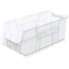 Akro-Mils 30287 Super-Size AkroBins Plastic Storage Bins, Space-Saving Stackable Bins for Garage, Classroom, Warehouse Organization, 24″ L x 11″ W x 10″ H, Yellow, 4-Pack(Clear  (4-Pack))