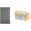 Akro-Mils 36″x61″ Steel Wall Mount Louvered Panel with 6-Pack of 18″x8.25″x9″ AkroBins Stackable Plastic Storage Bins (Clear), Organization Bundle for Garage, Workshop, Classroom