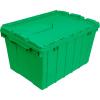 Akro-Mils 39120 Industrial Lidded Plastic Storage Container, Nesting and Stackable Plastic Storage Box with Lid Attached, Organization Tote for Garage and Warehouse, 21.5″x15.25″x12.5″, Green (6-Pack)(Green)