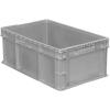 Buckhorn SW4815080201000 Plastic Straight Wall Storage Container Tote, (48-Inch x 15-Inch x 7-1/2-Inch), Light Gray(24″ x 15″ x 7.5″)