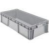Buckhorn SW4815080201000 Plastic Straight Wall Storage Container Tote, (48-Inch x 15-Inch x 7-1/2-Inch), Light Gray(32″ x 15″ x 7.5″)