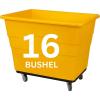 ReadySpace Commercial 16 Bushel Utility Cart with Steel Base, Poly Box Basket Truck, Laundry Cart, and Rolling Trash Bin, 47-Inch x 34.75-Inch x 35.5-Inch, 1000 Pound Weight Capacity, Gray(Yellow)