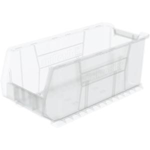 Akro-Mils 30287 Super-Size AkroBins Plastic Storage Bins, Space-Saving Stackable Bins for Garage, Classroom, Warehouse Organization, 24″ L x 11″ W x 10″ H, Yellow, 4-Pack(Clear  (4-Pack))