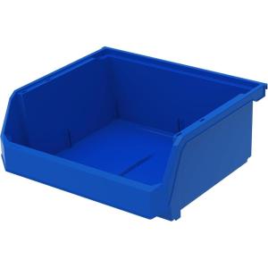 ReadySpace Plastic Containers for Organizing and Storage Bins for Closet, Kitchen, Office, Garage or Pantry Organization, Stackable Bins, Extra Large (14.8″ x 16.5″ x 7″), 4-Pack, Grey(Blue)