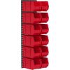 Akro-Mils 18″x61″ Steel Wall Mount Louvered Panel with 6-Pack of 18″x8.25″x9″ AkroBins Stackable Plastic Storage Bins (Clear), Organization Bundle for Garage, Workshop, Classroom